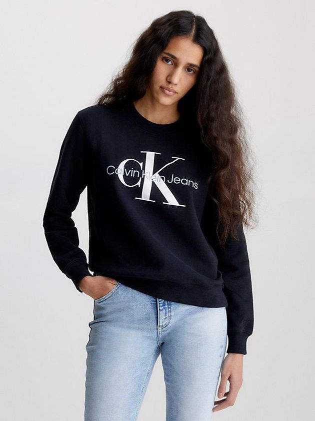 Calvin Klein USA Monogram Womens Sweatshirt Black 9803462-FI